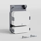 Garage Door Bracket for SimpliSafe Entry Sensor – Durable Mount with Pre-Installed Tape & Screws, Easy Install Garage Door Sensor Holder, Compatible with SimpliSafe Door/Alarm Contact Sensor(Gray)