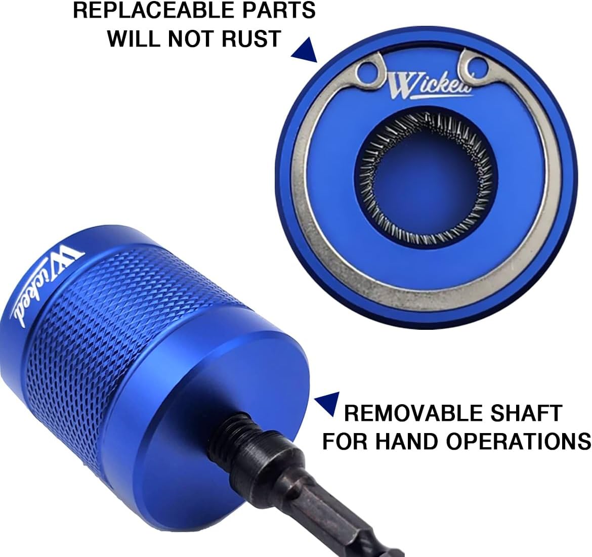 WICKED ½” & ¾ Copper Pipe Cleaner Professional Plumber’s Tool with ½” & ¾ ID Replacement Brushes