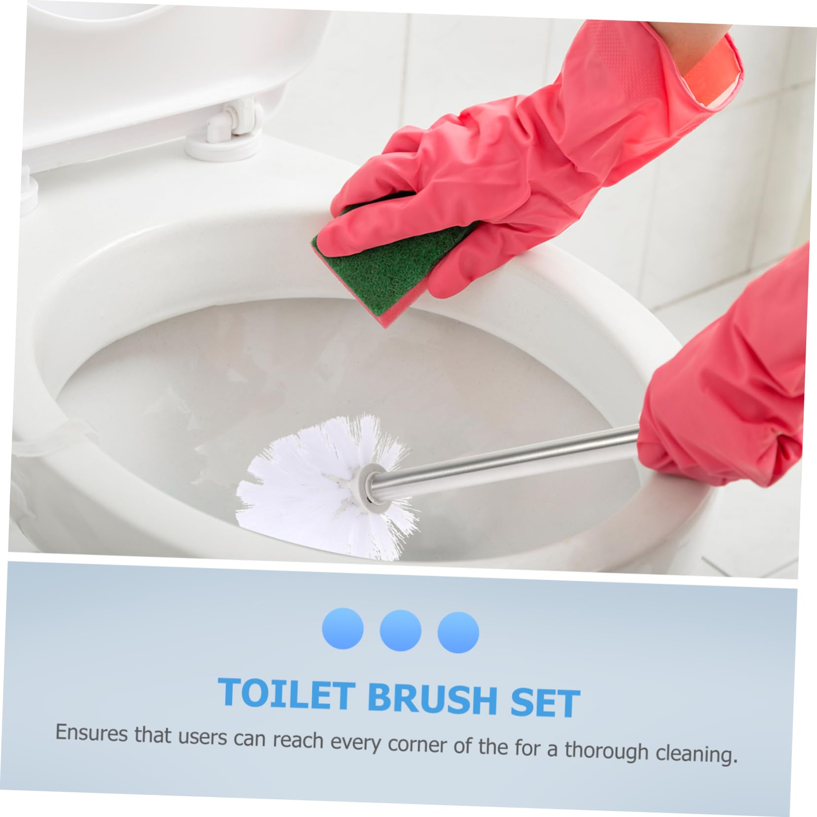 BESTYASH Wc-bürste mit Halter Badreinigungszubehör Bürstenset für Heimgebrauch Wc-Reinigung mit Bürste und Halterung Badezimmer-reinigungsset
