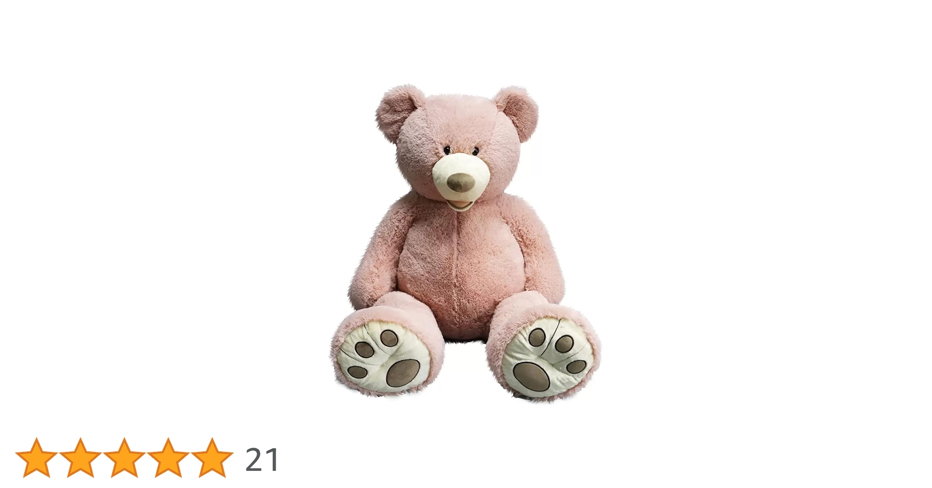 Amazon.co.jp: HUGFAN クマのぬいぐるみ ピンクベージュ 約134cm