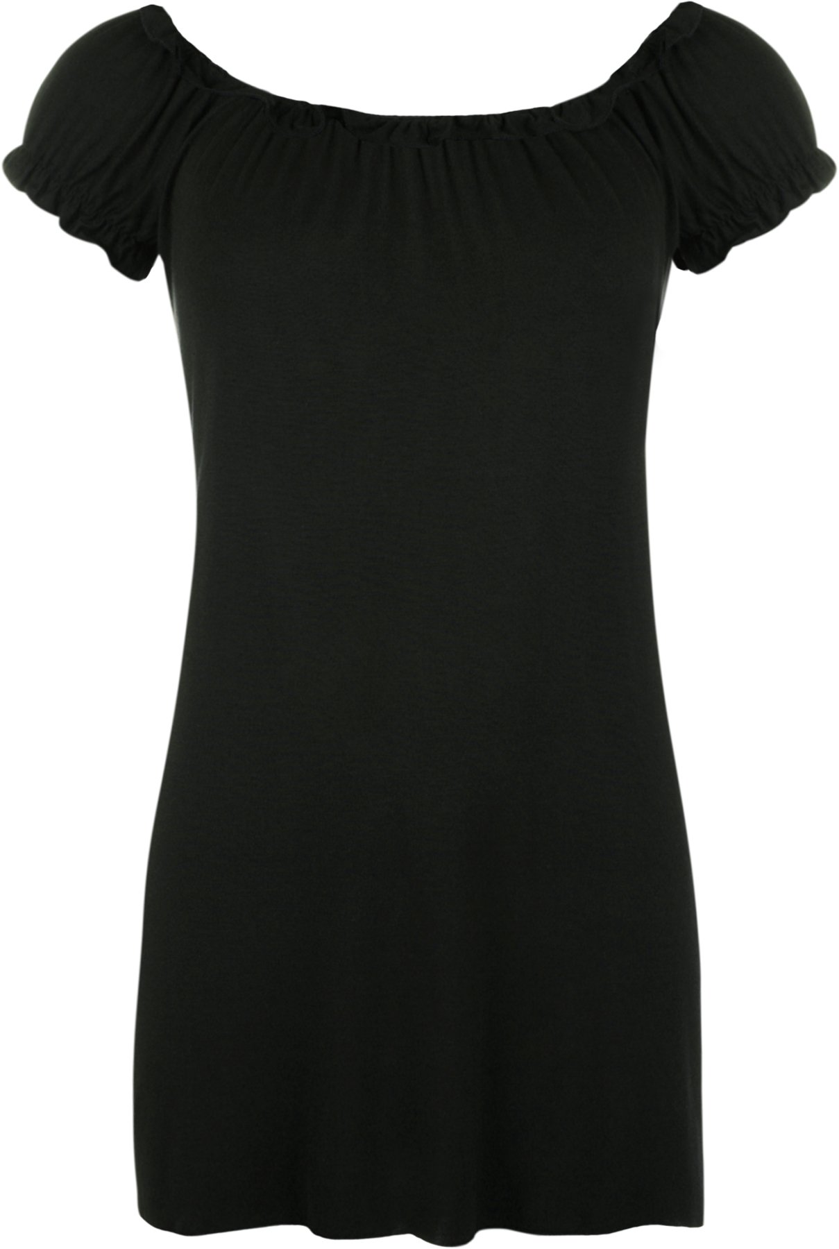 Wearall Women's Black Gypsy Boho Stretch Top - 22/24