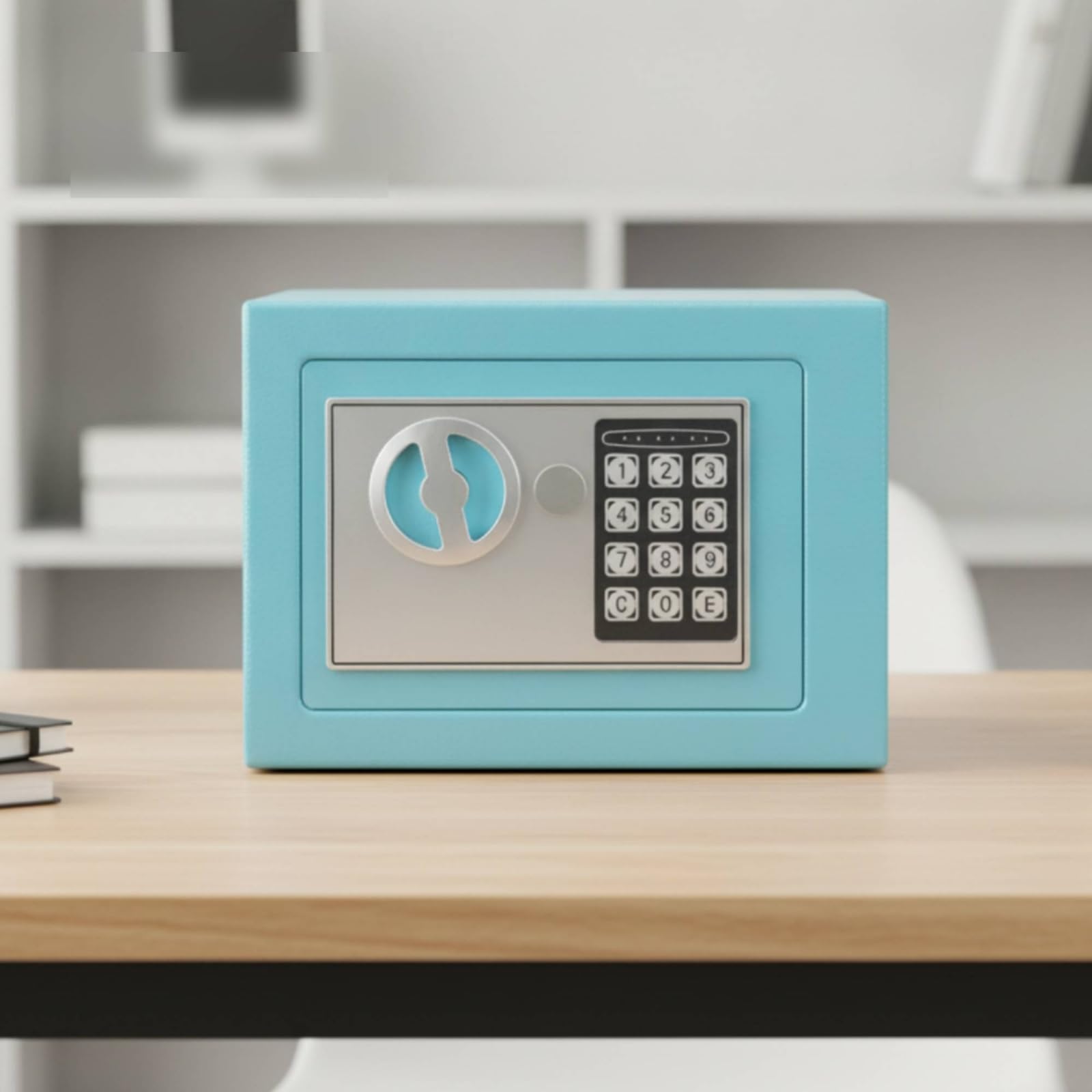 Tirelire Coffre-Fort Métallique Mini Coffre-Fort Compact Caisse pour Adolescents, Chambre, 20E Doré, Style to 3