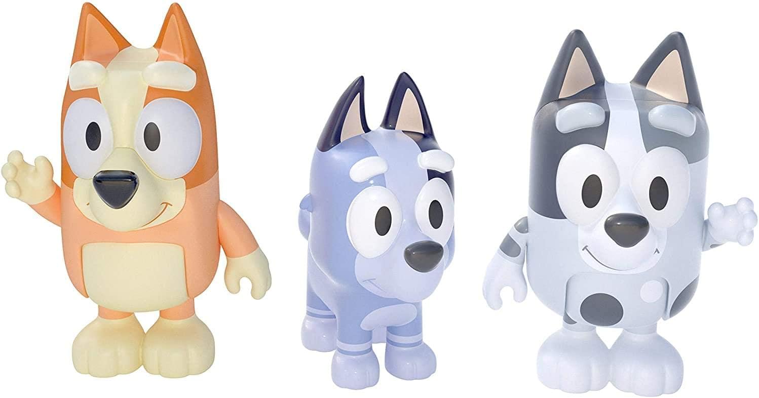 Bluey - Cousins: Bingo, Muffin & Socks 2.5 inch Figures - 3 Pack, Multicolor, 13040