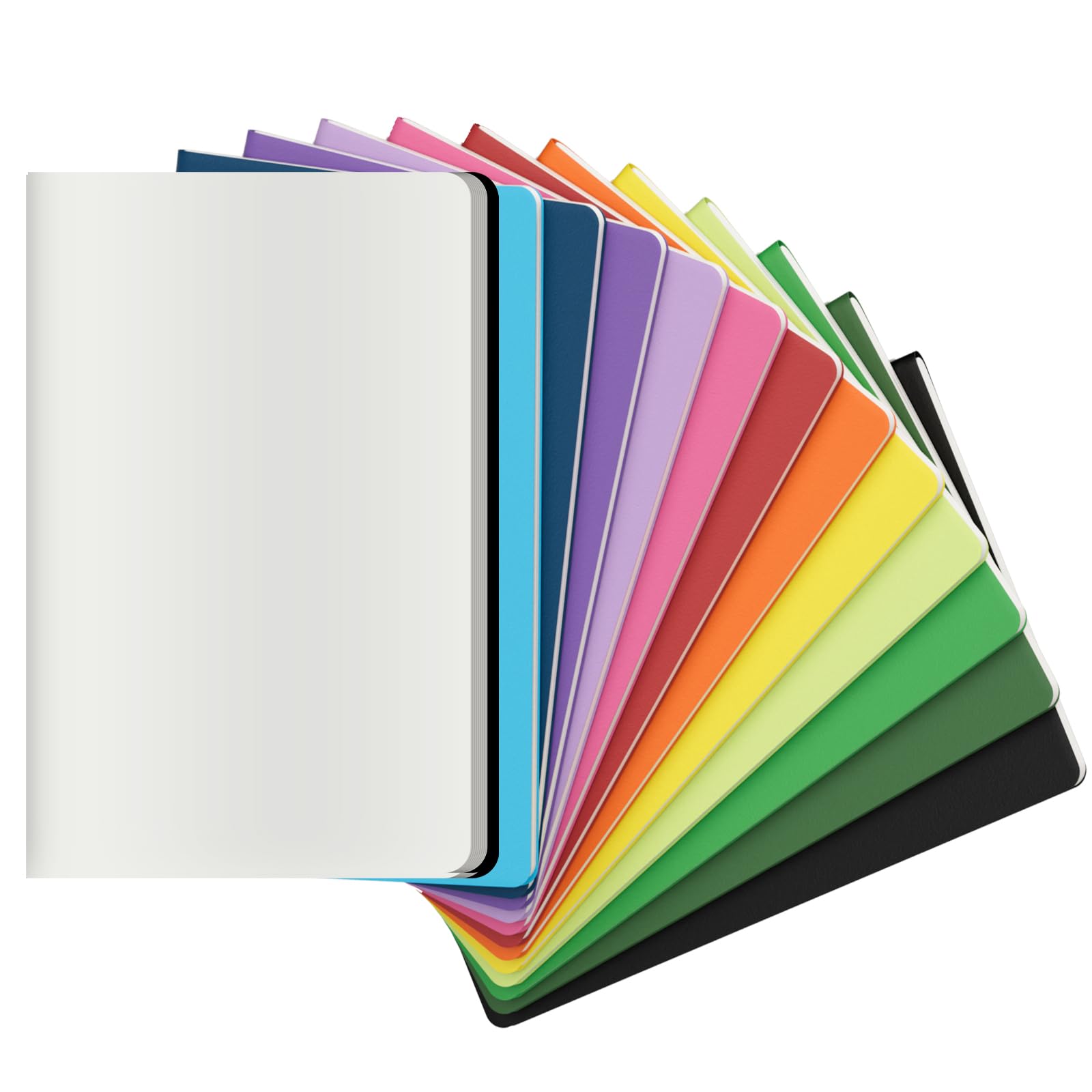 12 PCS Colorful Blank Notebook Journals Bulk, 60 Pages, 5.5 x8.3 inch, A5 Unlined Travel Journal Set for Travelers, Kids, Students and Office, Writing Drawing Sketchbook Diary Subject Notebooks