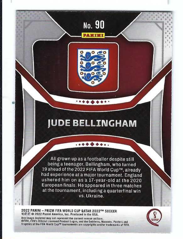 Amazon.com: JUDE BELLINGHAM 2022 Panini Prizm FIFA World Cup