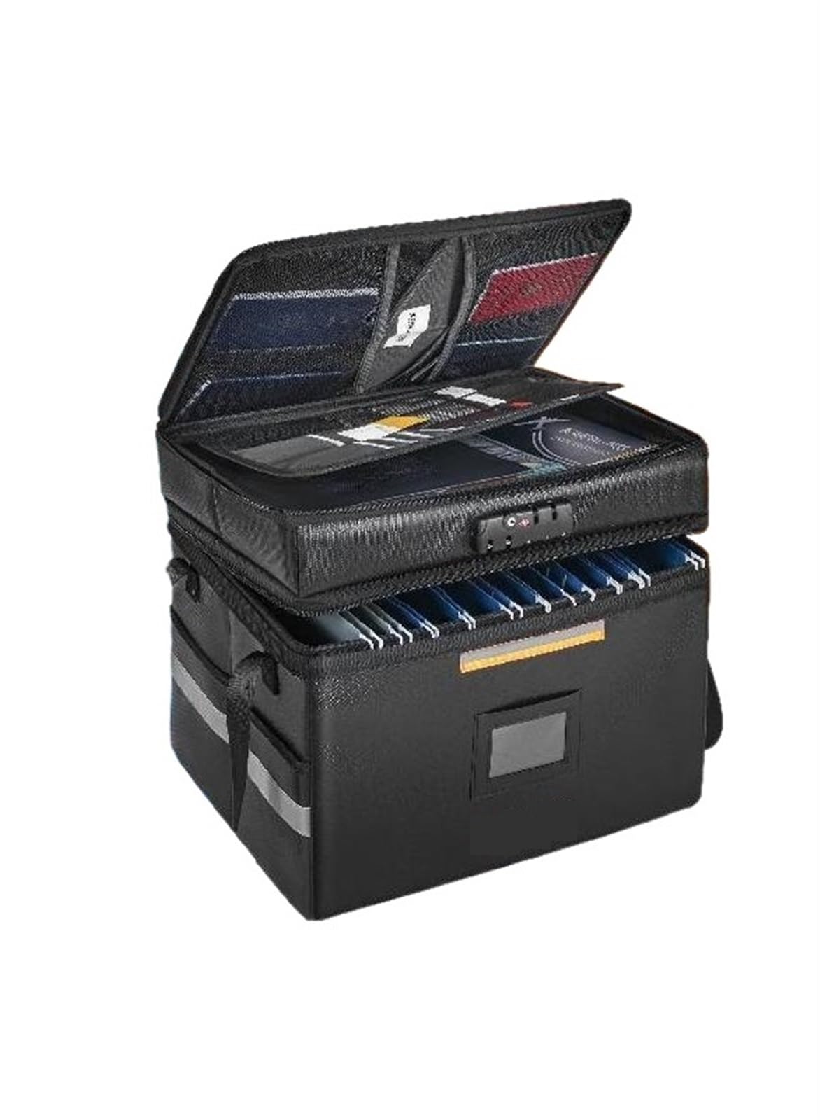 Borsa for documenti ignifuga con serratura Scatola for e impermeabile a 3 strati da 2000 ℉ cerniera for di denaro gioielli,Operazione flessibile(Suitcase type)