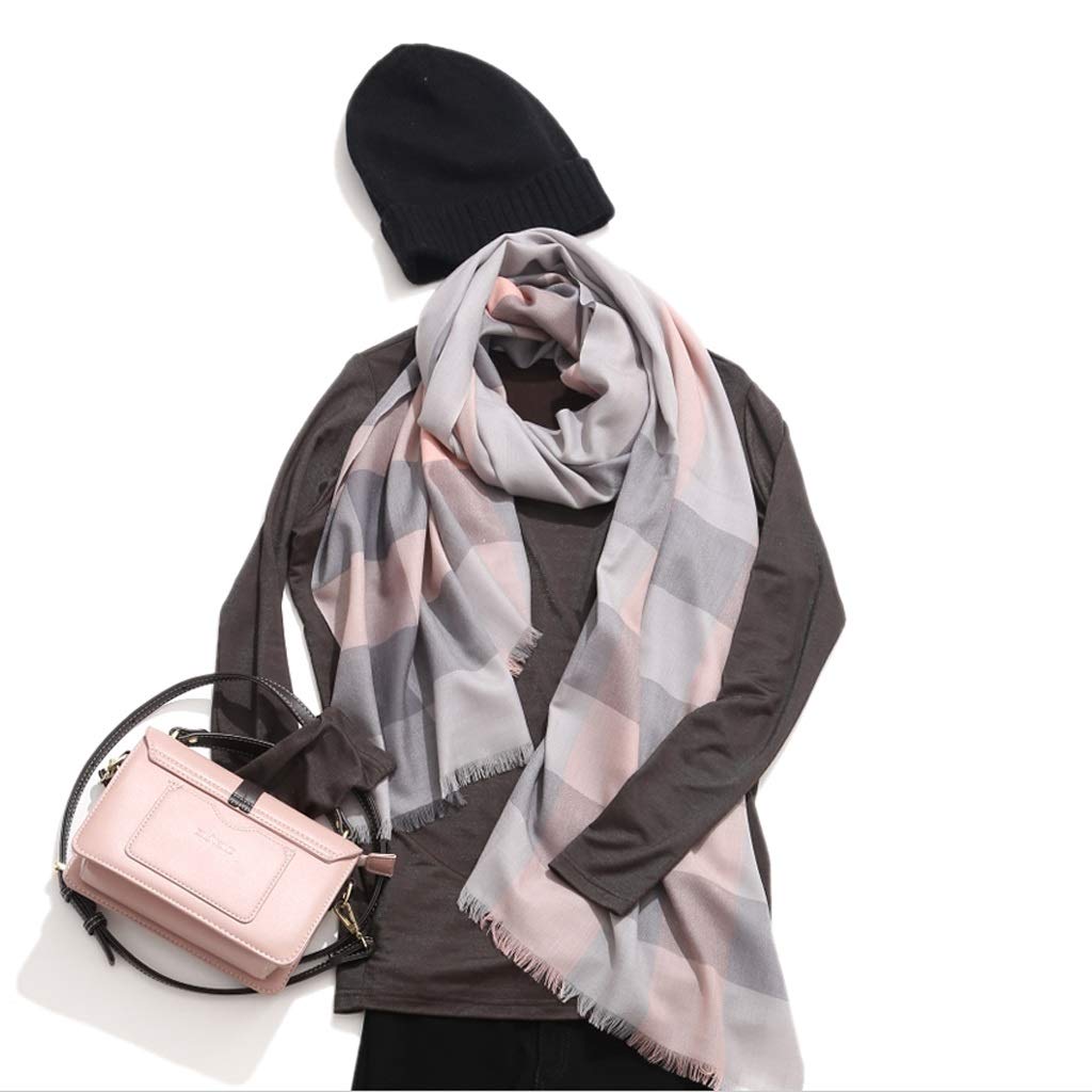 Sciarpa Invernale in Cashmere da Donna Scialli Spessi e Caldi Avvolge Sciarpe Solide da Donna Foulard con Nappe alla Moda