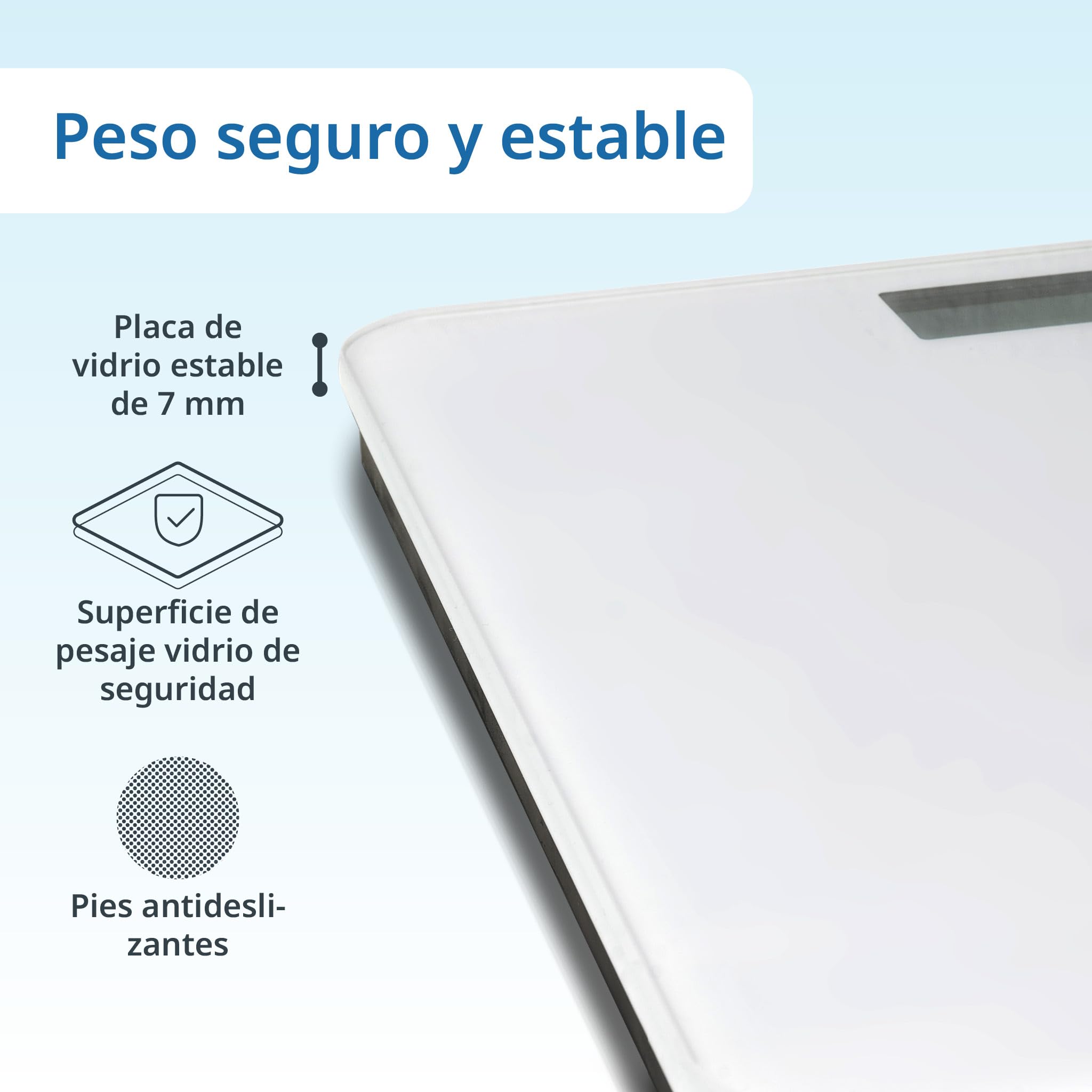 ADE Báscula personal parlante digital | salida de voz en 5 idiomas | ideal para invidentes, discapacitados visuales y personas mayores | pantalla muy grande | capacidad de carga muy alta de 250 kg