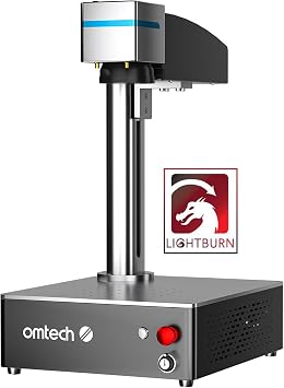 OMTech 30W MOPA Fiber Laser Engraver with Lightburn, 5.9"x5.9" Workbed Compact Laser Marking Machine for Metal Color Marking