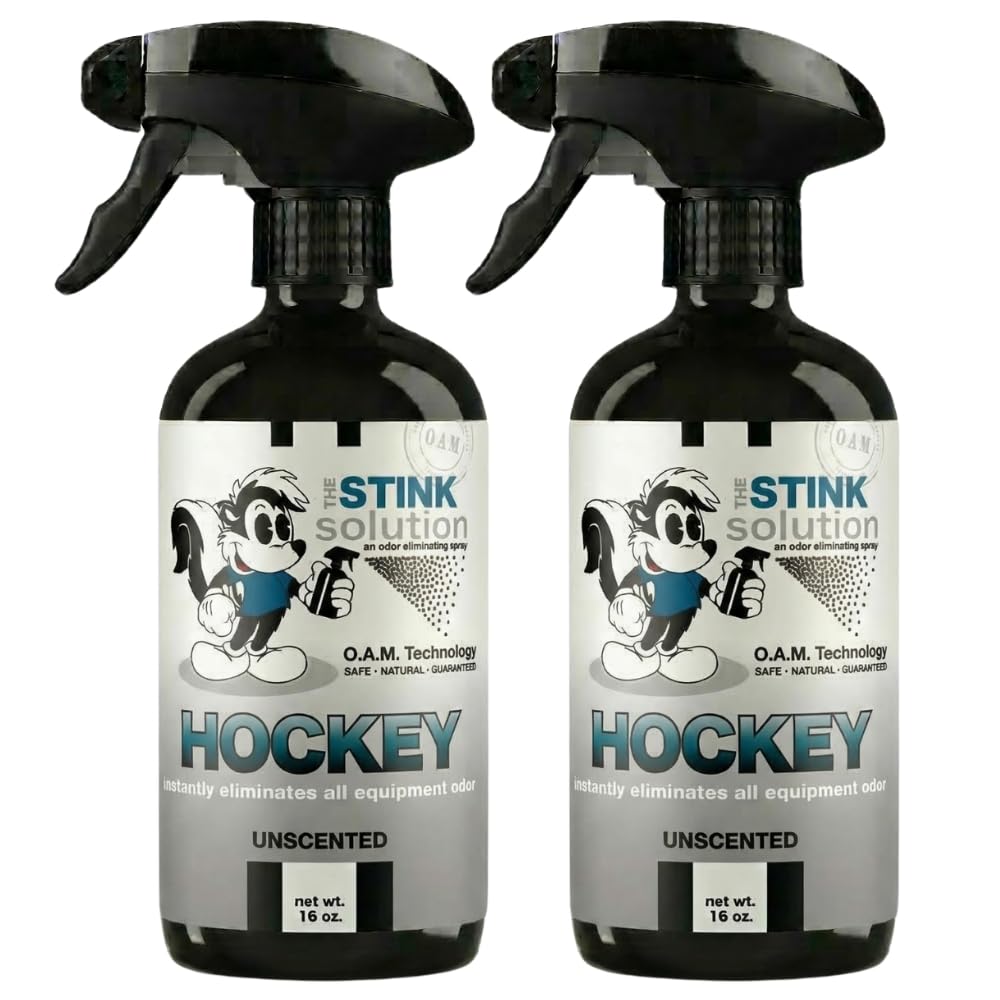The Stink Solution Unscented Hockey Odor Eliminator For Strong Odor: Quickly Banish Sweat & Body Odor From Hockey Gear, Skates, Hockey Bags, Gloves, &