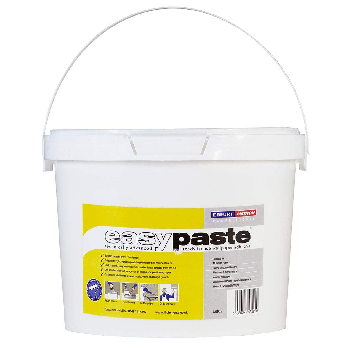 Ready to Use Easy Paste Wallpaper Adhesive by Anaglypta - 2.5kg Tub
