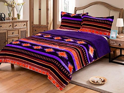 Nu Trendz Signature Southwest Design (Navajo Print) King Size 3pcs Set 17426 (Purple)