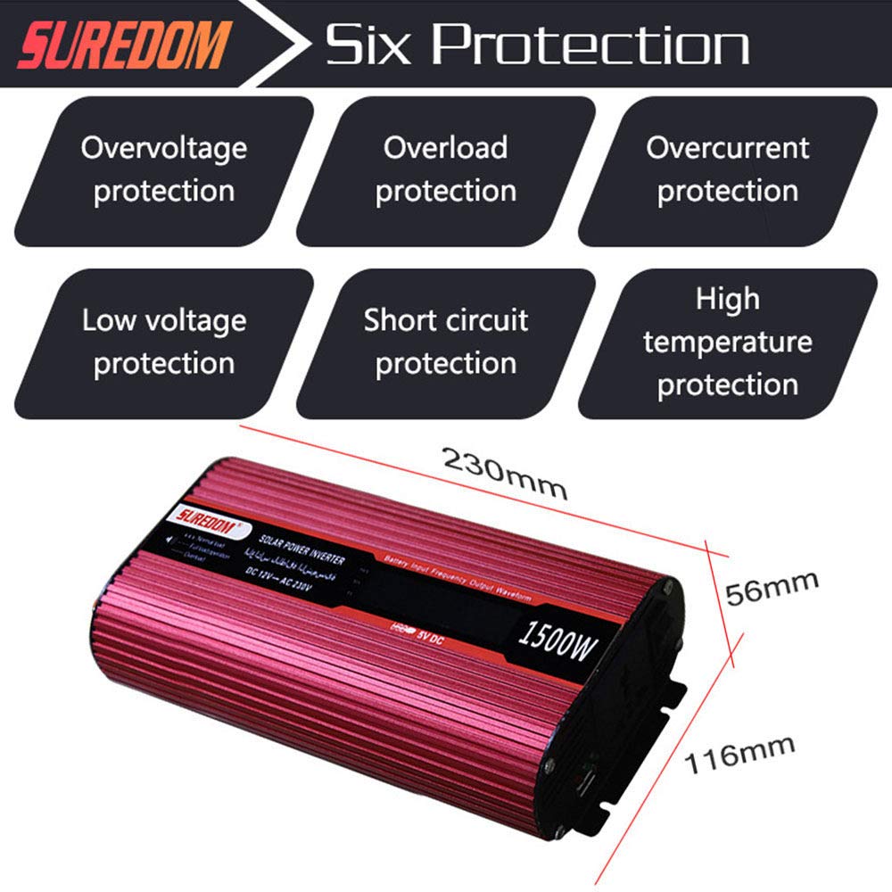 Amazon.co.jp: 正弦波インバーター 1500W 12V 100V 瞬間最大3000W