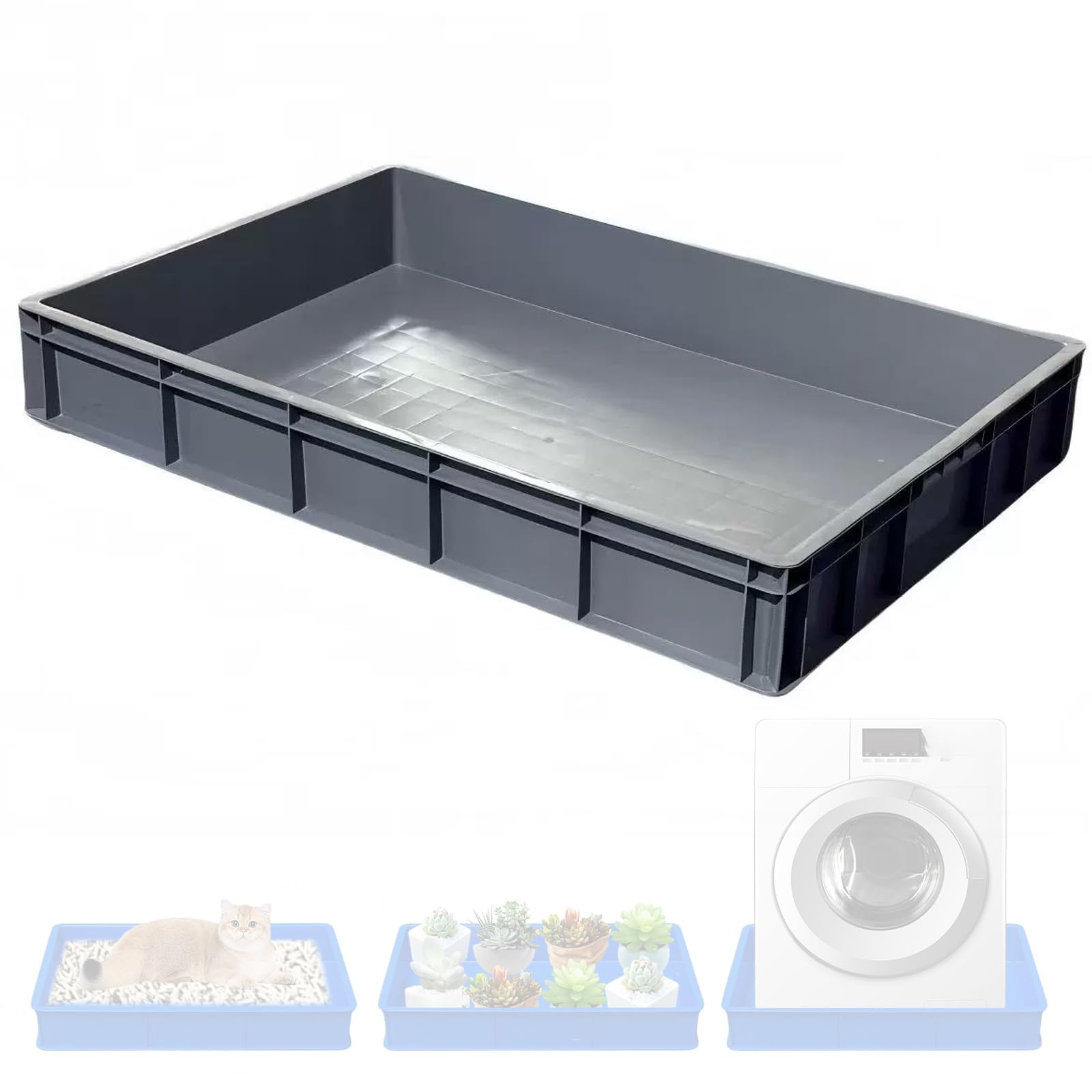 Bac de récupération d'huile pour Plantes, bac égouttoir Polyvalent en Plastique, Moulage Monobloc empilable pour Une Utilisation intérieure et extérieure.