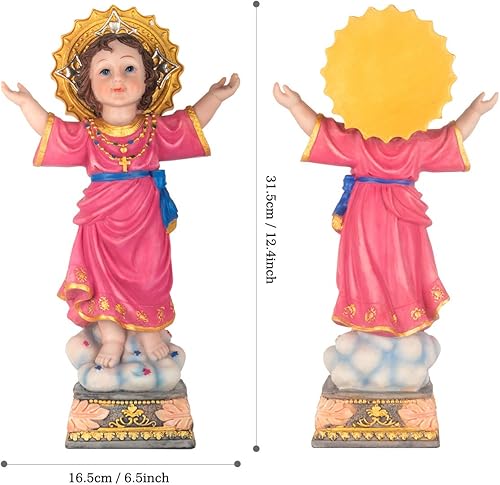Miniatura 4 de KI Store Divine Child Figurine Divino Nino Holy Child 12 pulgadas Estatua religiosa Figura de mesa de resina
