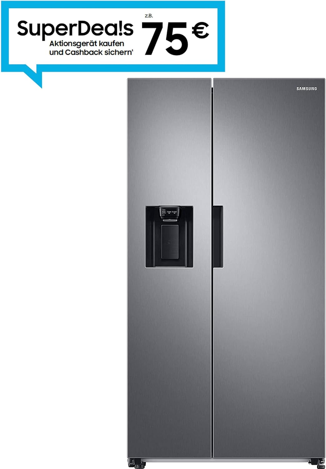 Samsung RS6JA8811B1/EG - Frigorifero side-by-side 178 cm, 634, 225 Volume freezer, tecnologia Space Max, Premium Black Steel [Classe di efficienza energetica E]