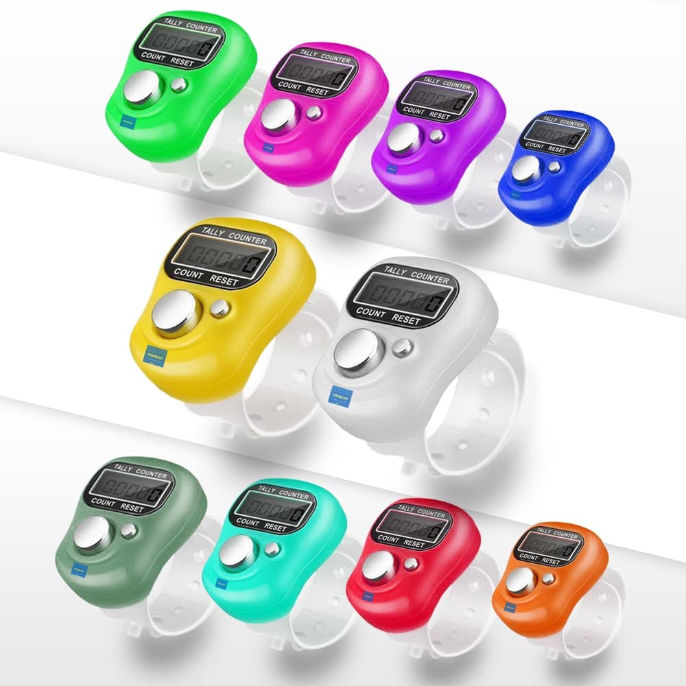 FreshDcart Manual Hand Finger Counting Machine Digital Head Electronic Tally Counter for Cricket Umpire and Various Counting Purpose (10Qty), plastic, Multicolour-image-41