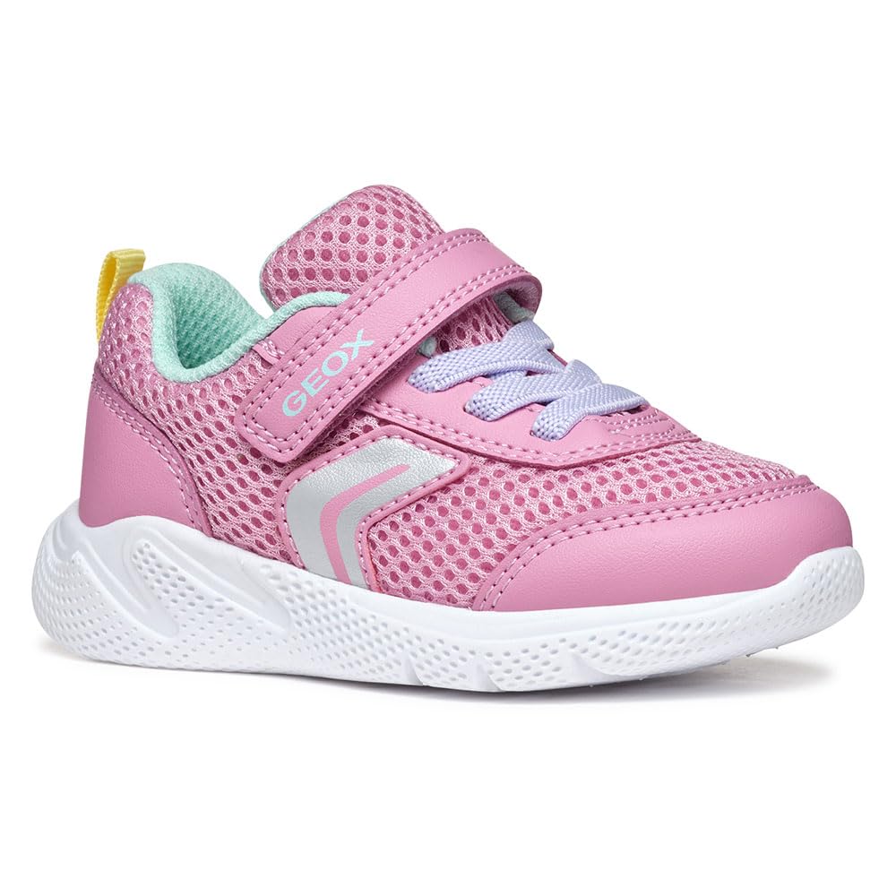 Geox B SPRINTYE Girl D, Baby - Mädchen Sneaker, Pink/Watersea,
