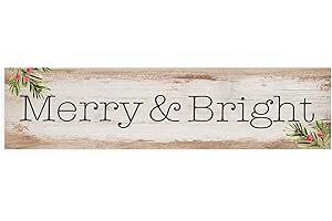 P. Graham Dunn Merry & Bright Christmas Whitewash 6 x 1.5 Mini...
