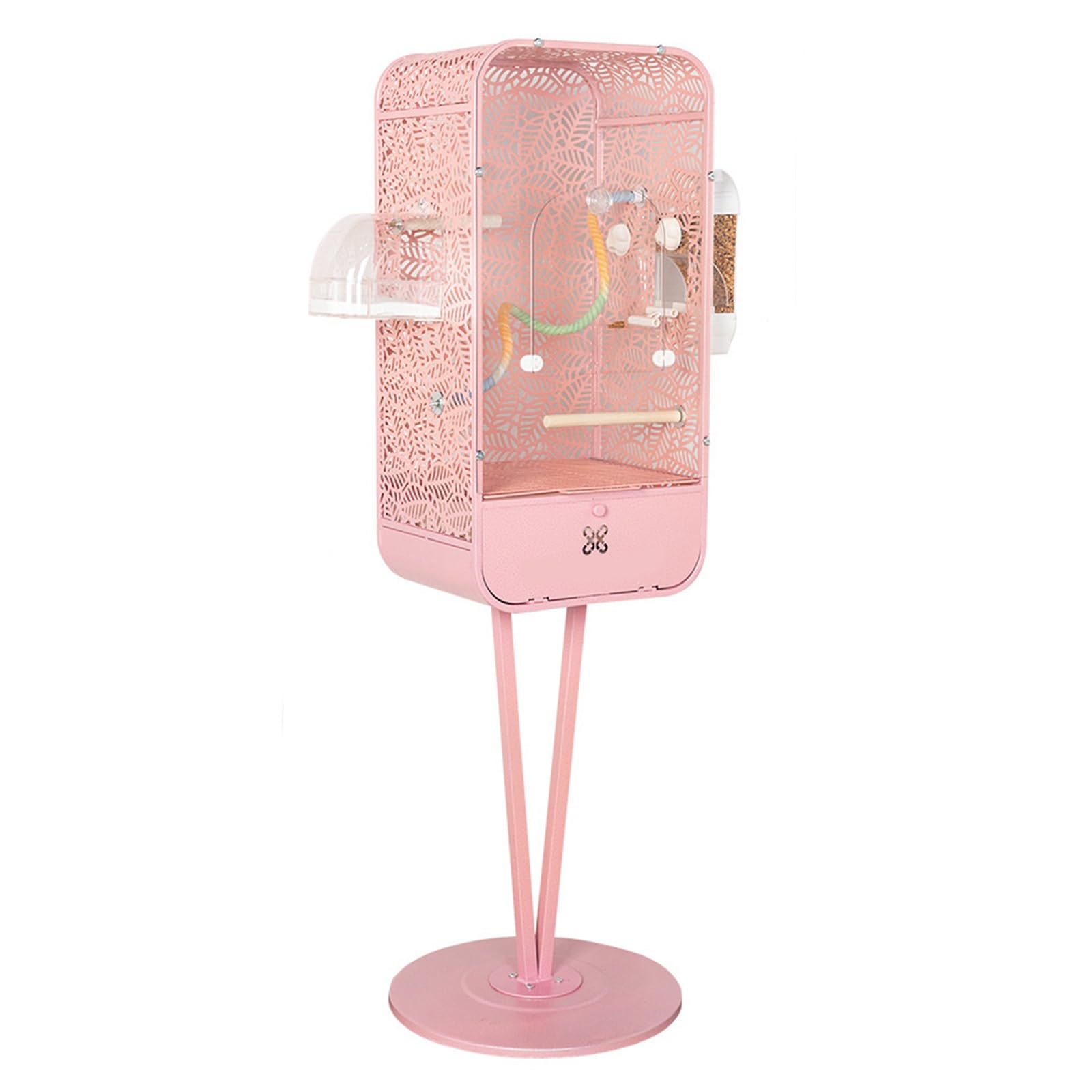 Gabbia per Uccelli, Gabbia, Stile Alla Moda E Minimalista, Telaio Anti-spruzzi, for Uccelli di Piccole E Medie Dimensioni(Pink)