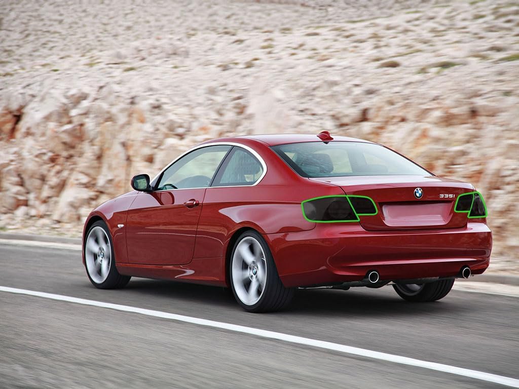 Rvinyl Tail Light Tint Covers Compatible with BMW 3-Series 2008-2012 (Coupe) - Matte Smoke