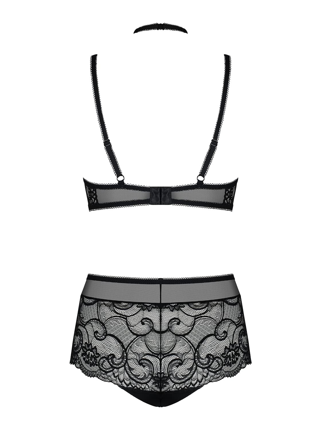 Obsessive Damen BH-Set mit Spitzenhalsband M2580