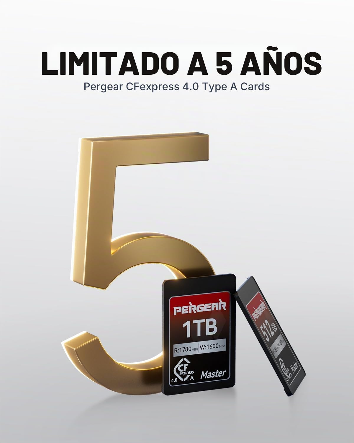Pergear Tarjeta de memoria CFexpress 4.0 tipo A de 1 TB, velocidad de lectura de hasta 1780 MB/s y velocidad de escritura de 1600 MB/s para 4K 120P, 8K 30P (Master Series), compatible con cámaras Sony