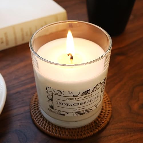 Miniatura 6 de Aronica Vela perfumada  Vela de soja perfumada fuerte de manzana crujiente regalo de Navidad para mujer  Velas de aromaterapia  Velas de regalo para