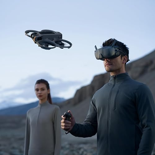 DJI Avata 2 Fly Smart Combo (Three Batteries), FPV Drone with Camera 4K, Immersive Experience, One-Push Acrobatics, Built-in Propeller Guard, 155° FOV, Camera Drone with Goggles N3 and RC Motion 3 - 8