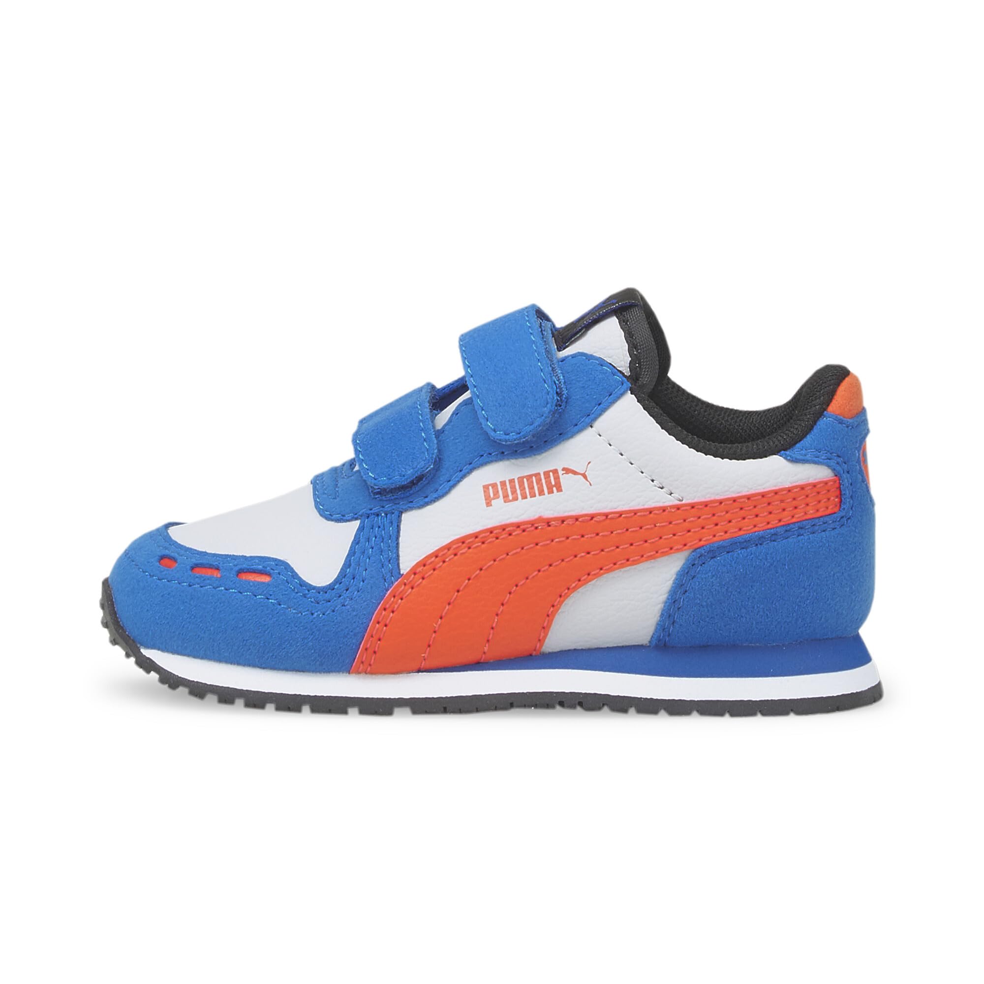 PUMA Unisex Baby Cabana Racer Sl 20 V Inf Sneaker, Puma White Cherry Tomato*4 UK