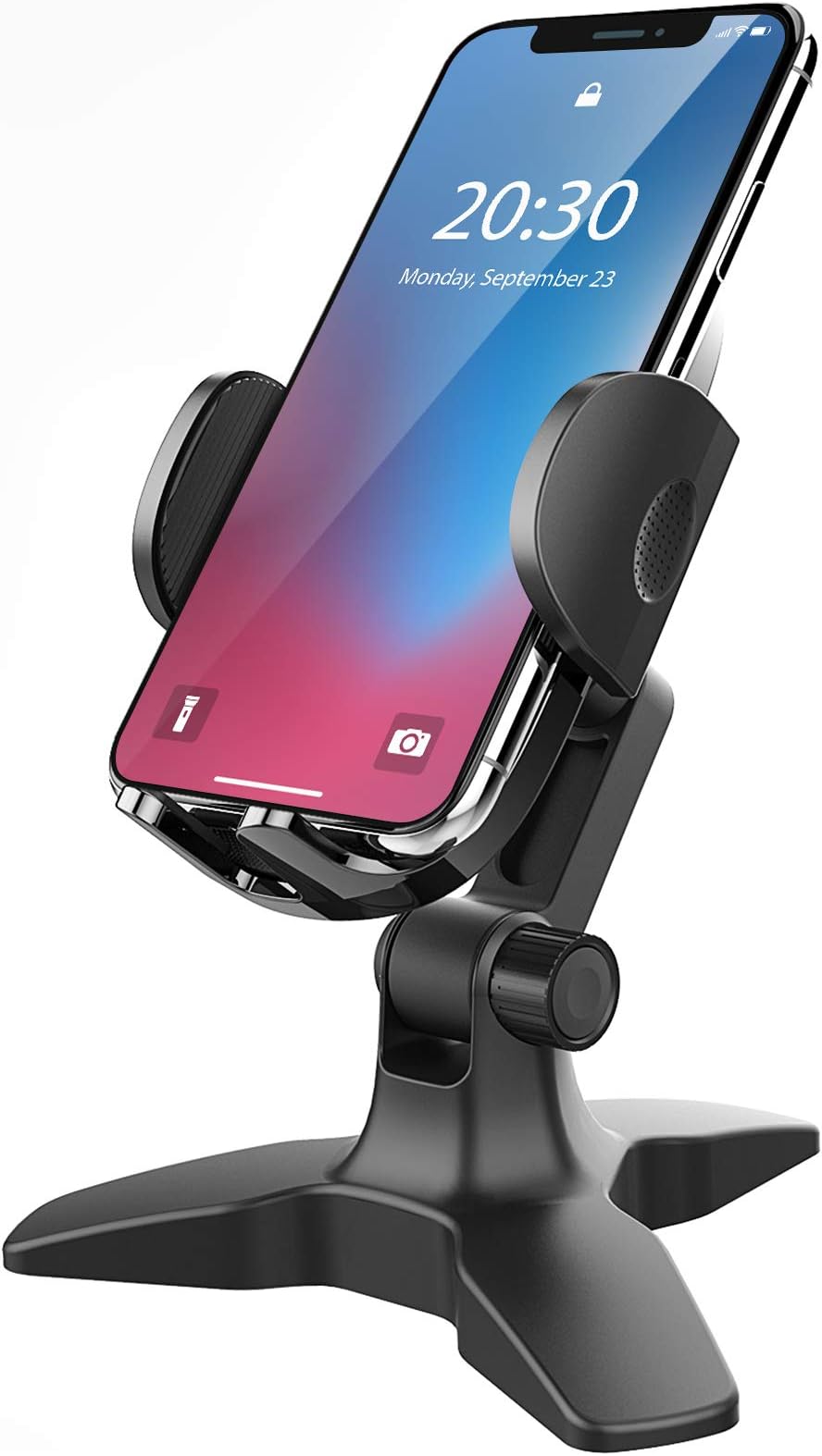 APPS2Car Heavy Duty Phone Stand - Adjustable Desktop Holder for Video Calls, Compatible with 4.7-6.8" Smartphones & Thick Cases, Perfect for Home Office