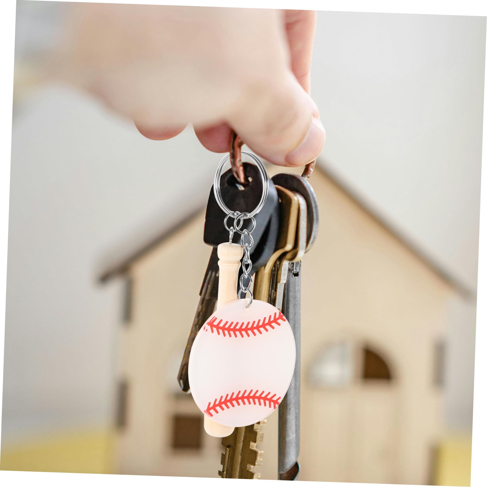 ifundom Portachiavi Softball E Baseball Portachiavi Decorativi Accessori Per Borse E Regali Per Amanti Del Baseball Design E Confidente Facile Attaccare