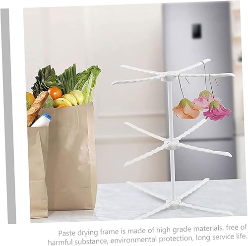 Miniatura 5 de Zerodeko Estante de secado de pasta de goma, soporte de flores para decoración de fondant, accesorio de cocina antiadherente y ahorro de espacio