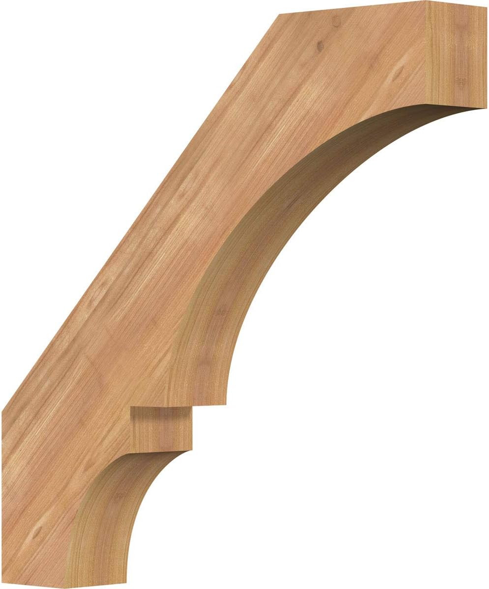 Ekena Millwork BRC04X22X22BOA00SWR 3 1/2"W x 22"D x 22"H Balboa Smooth Knee Brace, Western Red Cedar