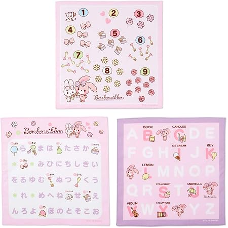 Amazon Co Jp サンリオ Sanrio ぼんぼんりぼん 知育ハンカチ3枚セット 服 ファッション小物