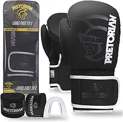 Luva de Boxe e Muay Thai FX2 Pretorian + Protetor Bucal + Bandagem 2.8M