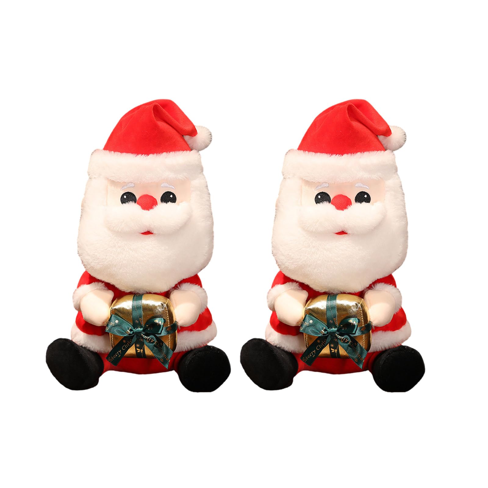 Tsophreniq Santa Plush Holding Gift Box Santa Plush Dolls Holding Present Box Display Ornament for Christmas Home Decors Soft Toy