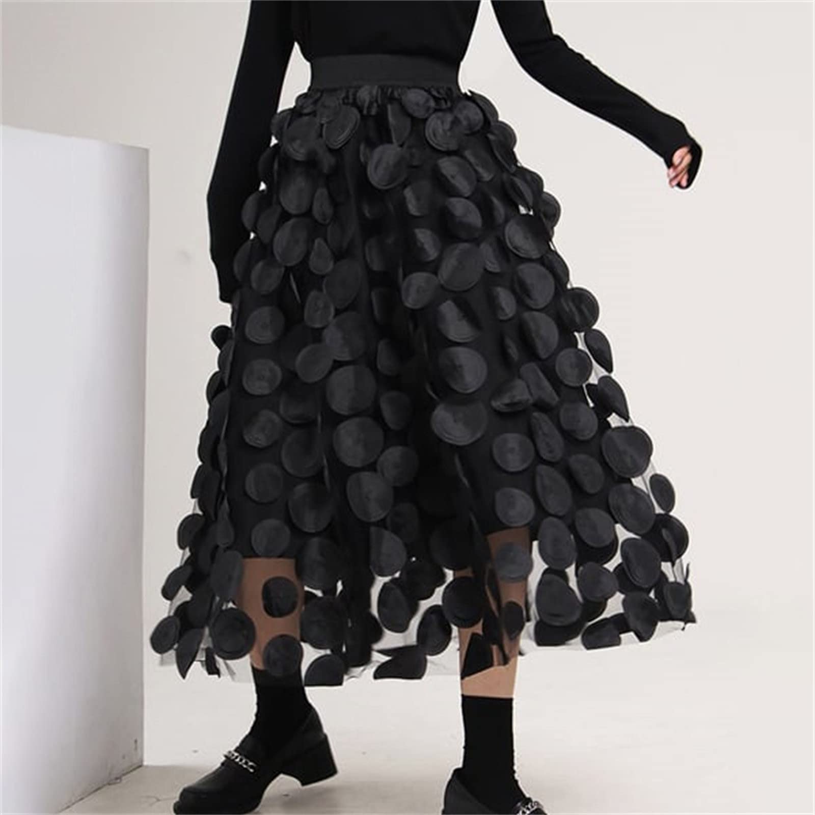 Jupe en tulle pour femme - Style années 50 - Tutu - Costume de carnaval - Jupe longue - Jupe rockabilly rétro - Jupon de danse - Robe maxi - Robe de fête - Robe de bal plissée