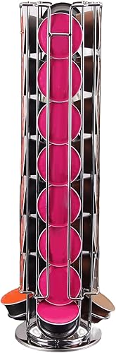 Soporte para cápsulas de café, soporte giratorio giratorio para cápsulas de café, organizador de cápsulas de café para Dolce Gusto Smooth Silver