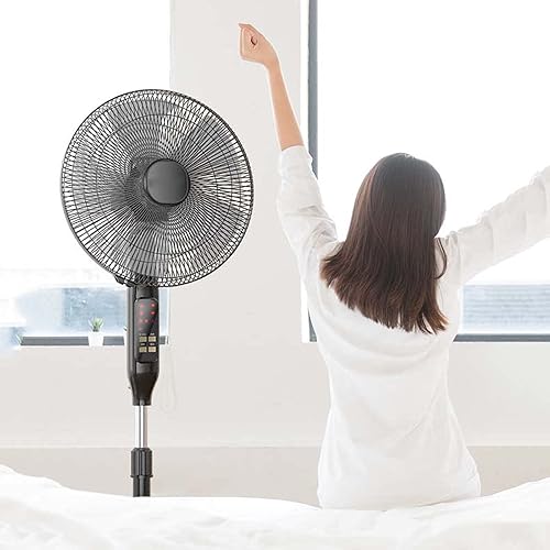 Miniatura 6 de Ventilador de pedestal Wgwioo, ventilador oscilante con control remoto, ventilador de piso grande, inclinación ajustable y ventilador de altura,