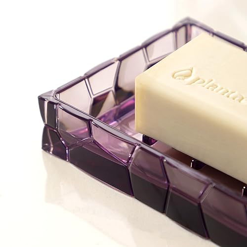 Miniatura 5 de Oyydecor Juego de accesorios de baño de acrílico, 4 piezas de accesorios de tocador de baño con vaso, jabonera, dispensador de jabón y soporte para