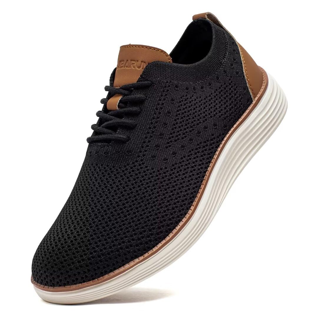 GUBARUN Men's Mesh Oxfords Business Dress Sneakers Casual Walking Shoes Comfortable Lightweight