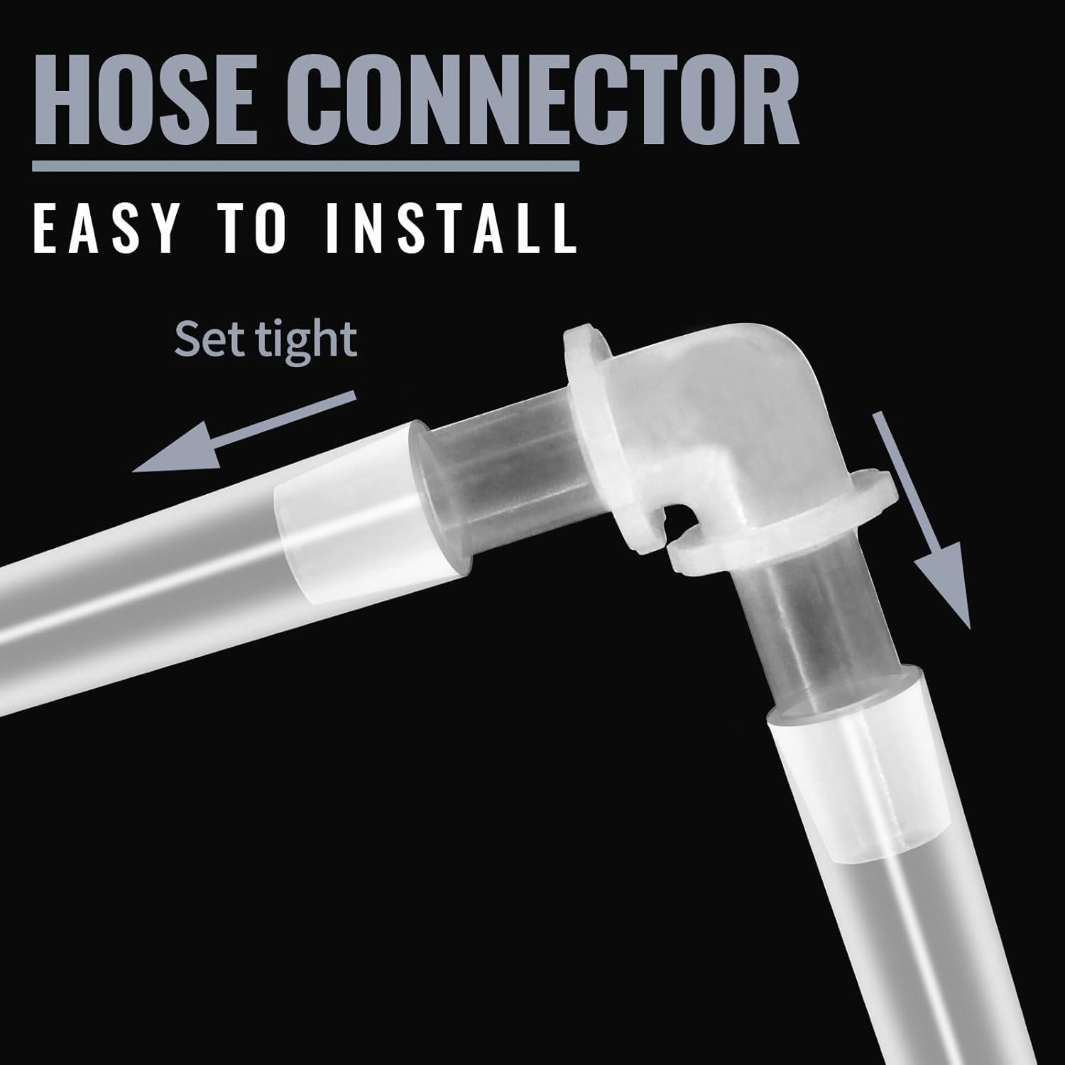 1/4 Inch 90 Degree Elbow Hose Barb, Plastic 2 Way L Shaped Fitting, Barbed Splicer Mender Joint Adapter Union(8Pcs)