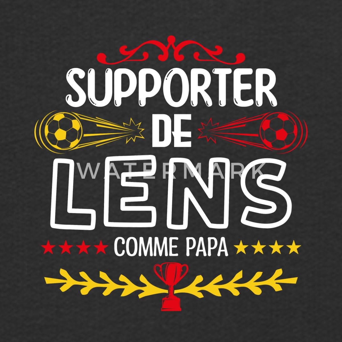 Spreadshirt Je suis Un Supporter De Lens comme Papa Sweat À Capuche Enfant Premium
