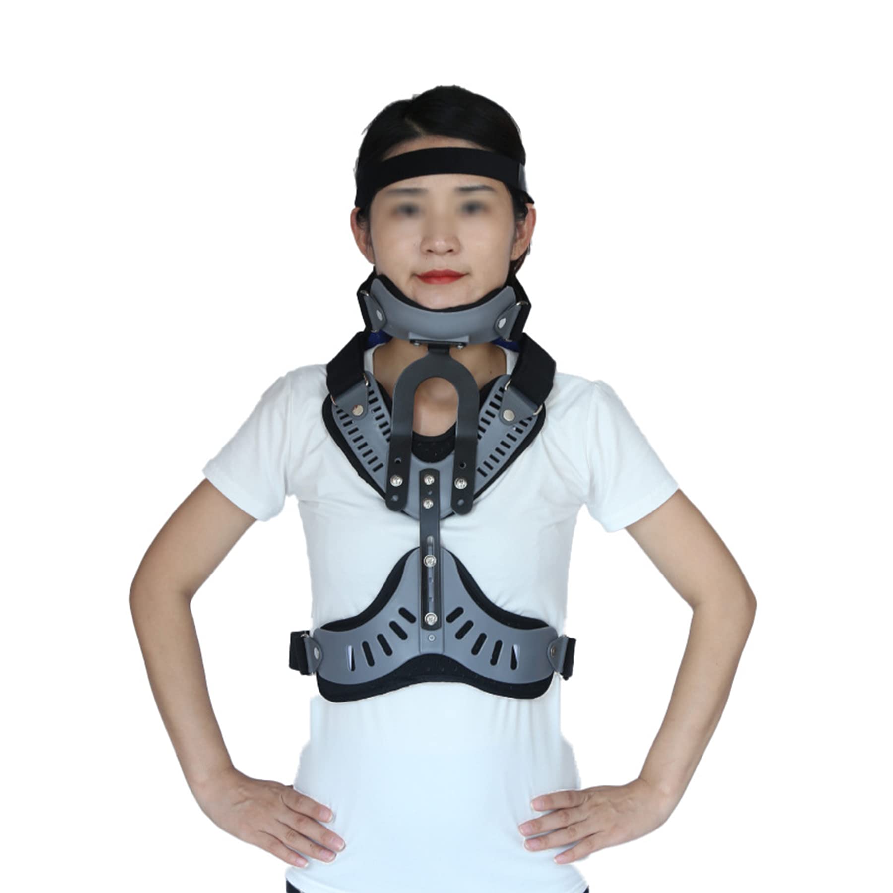 MRKU Neck Support Cervical Thoracic Corrector Adjustable Head Neck Chest Thoracic Brace Fracture Fixation