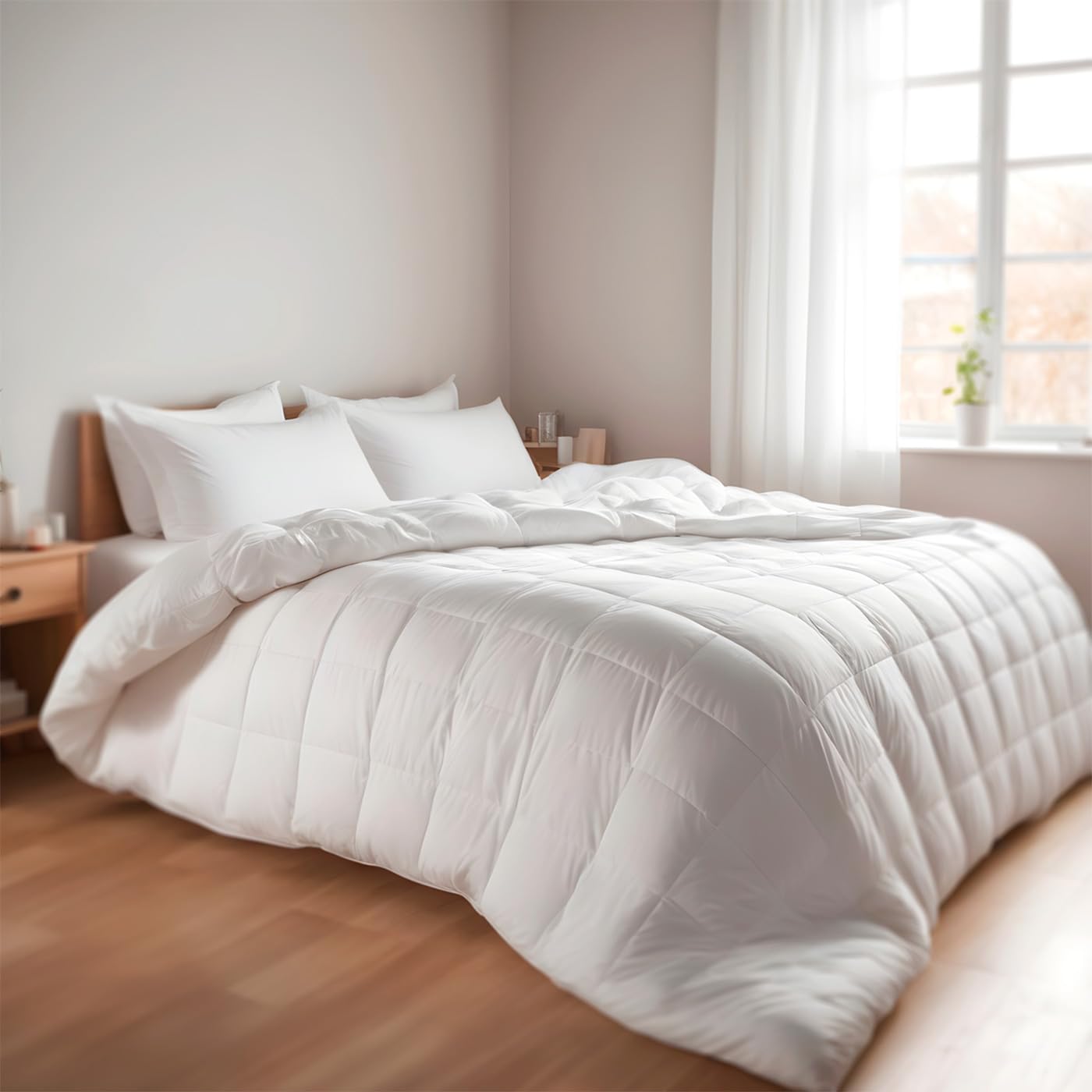 amuéblate online - Relleno Edredón Nórdico Acolchado de Fibra 250gr de 280 x 220 cm, Tejido Microfibra Tacto Suave y Sedoso, para Cama de 200