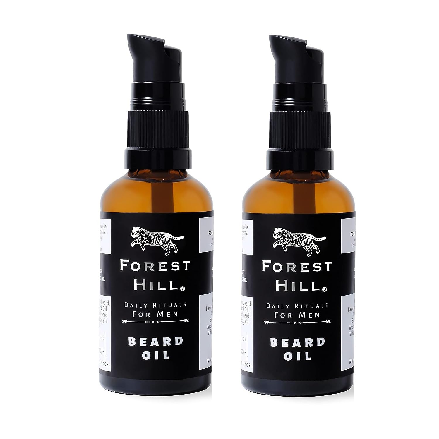 Forest Hill Pack of 2 Beard Oil For Men, Prevent Dryness & Irritation, Vitamin E, Argan, Jojoba, Sweet Almond, Castor, Neroli, Cedarwood & Lavender Oil For Thicker & Smooth Beard Growth, 50ml Each (B0CHJVNJML) Amazon Price History, Amazon Price Tracker