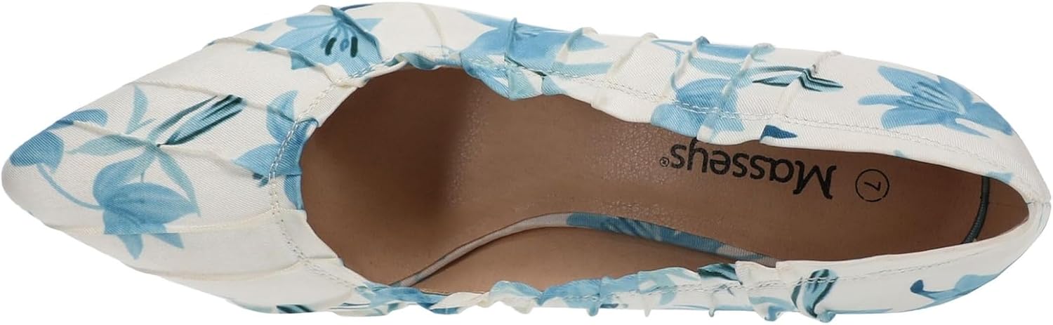Masseys Women's Bella Pleated Mid Heel Pump