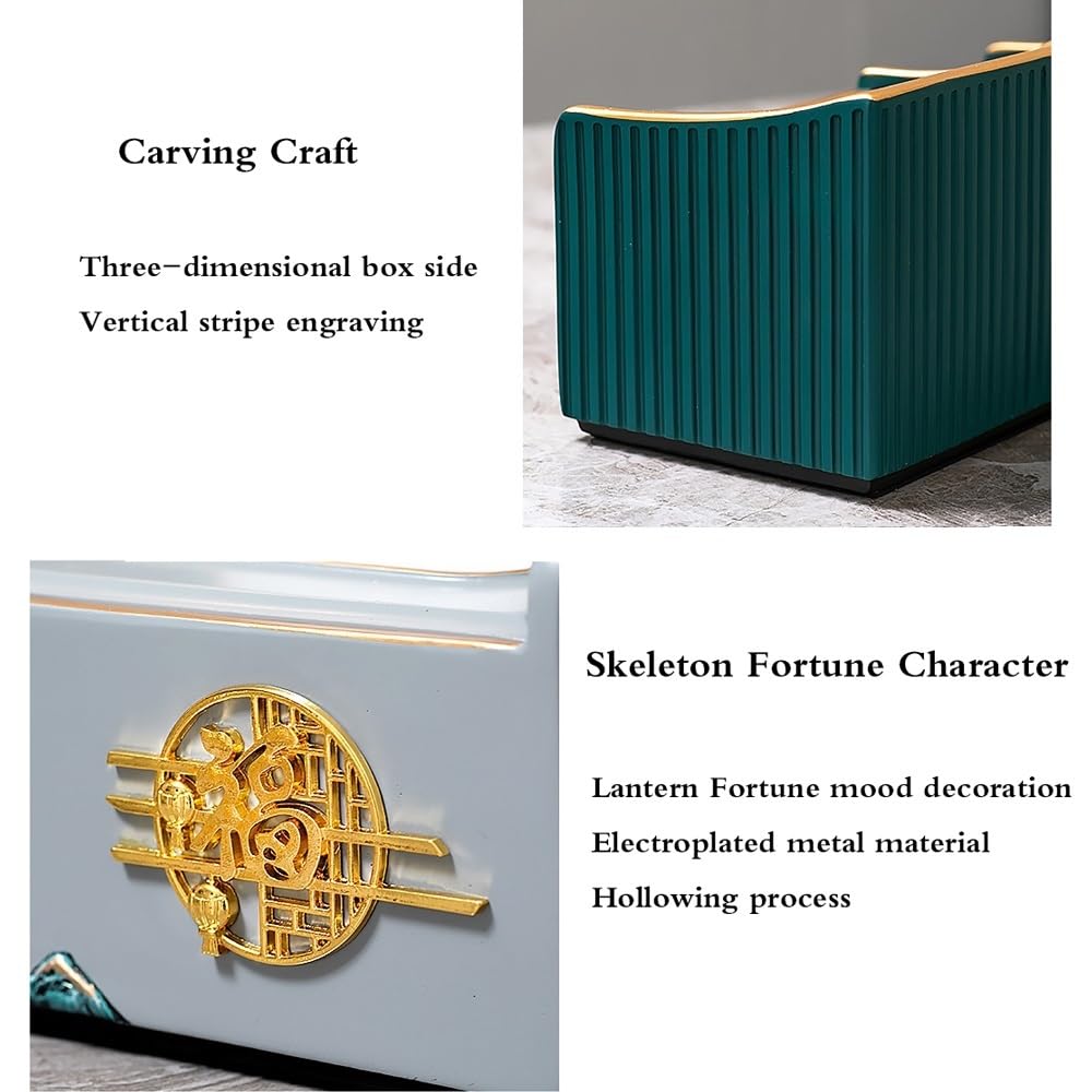 Modern Rechteckiger Taschentuchbox-Halter, multifunktionale Couchtisch, Fernbedienungs-Organizer for Wohnzimmer, Schlafzimmer, Esszimmer, Büro Wohndeko(Grigio)