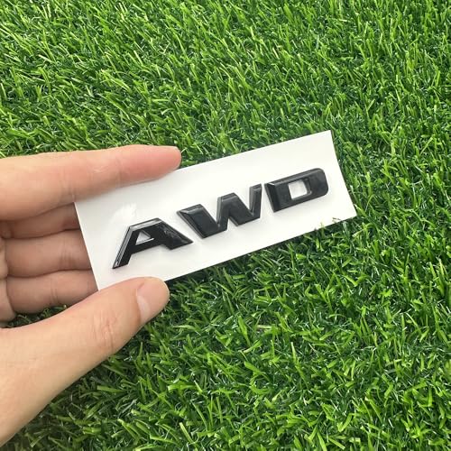 Image of Rear Tailgate Emblem Nameplate 3D Letter Badge Replacement for 2016-2024 84604285 inchAWD 1Pc (Gloss Black)